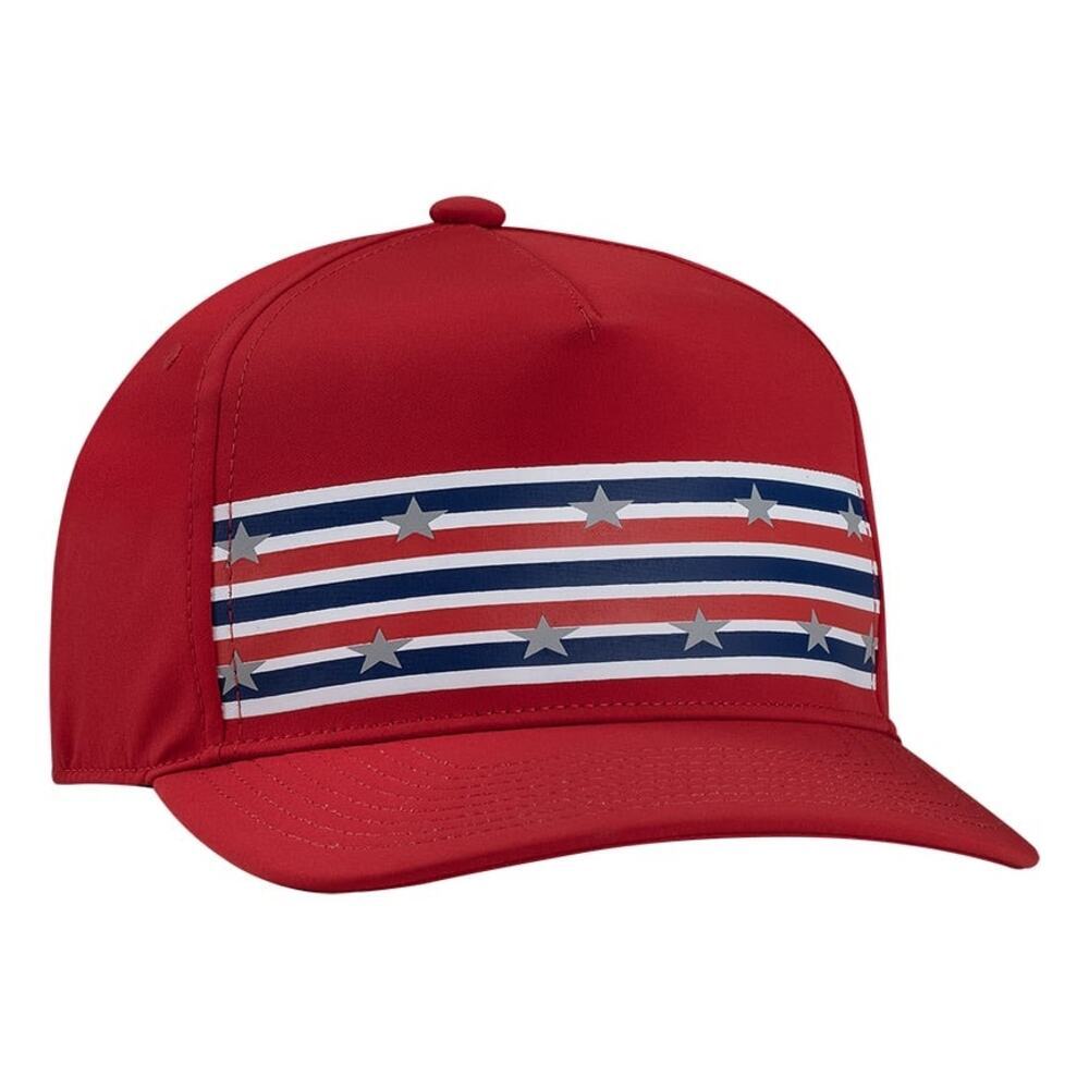 NEW Srixon USA Stars Stripes Red Snapback Hat Performance Summer Golf Patriotic‎
